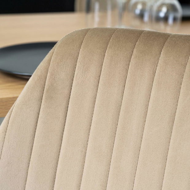 Jedálenský set Gravar (dub zlatý + čierna + béžová) (pre 4 osoby)