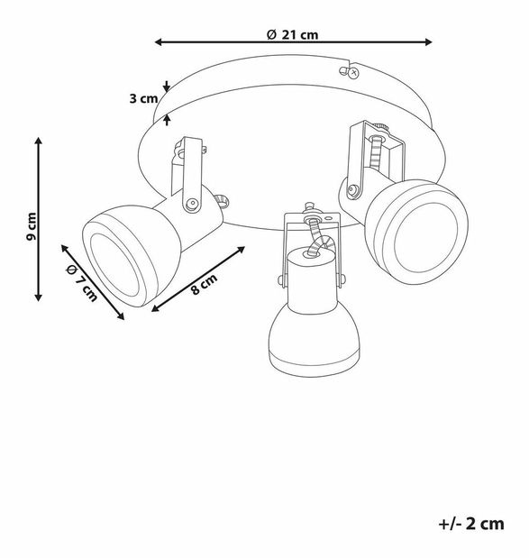 Mennyezeti lámpa Braulio (fehér)