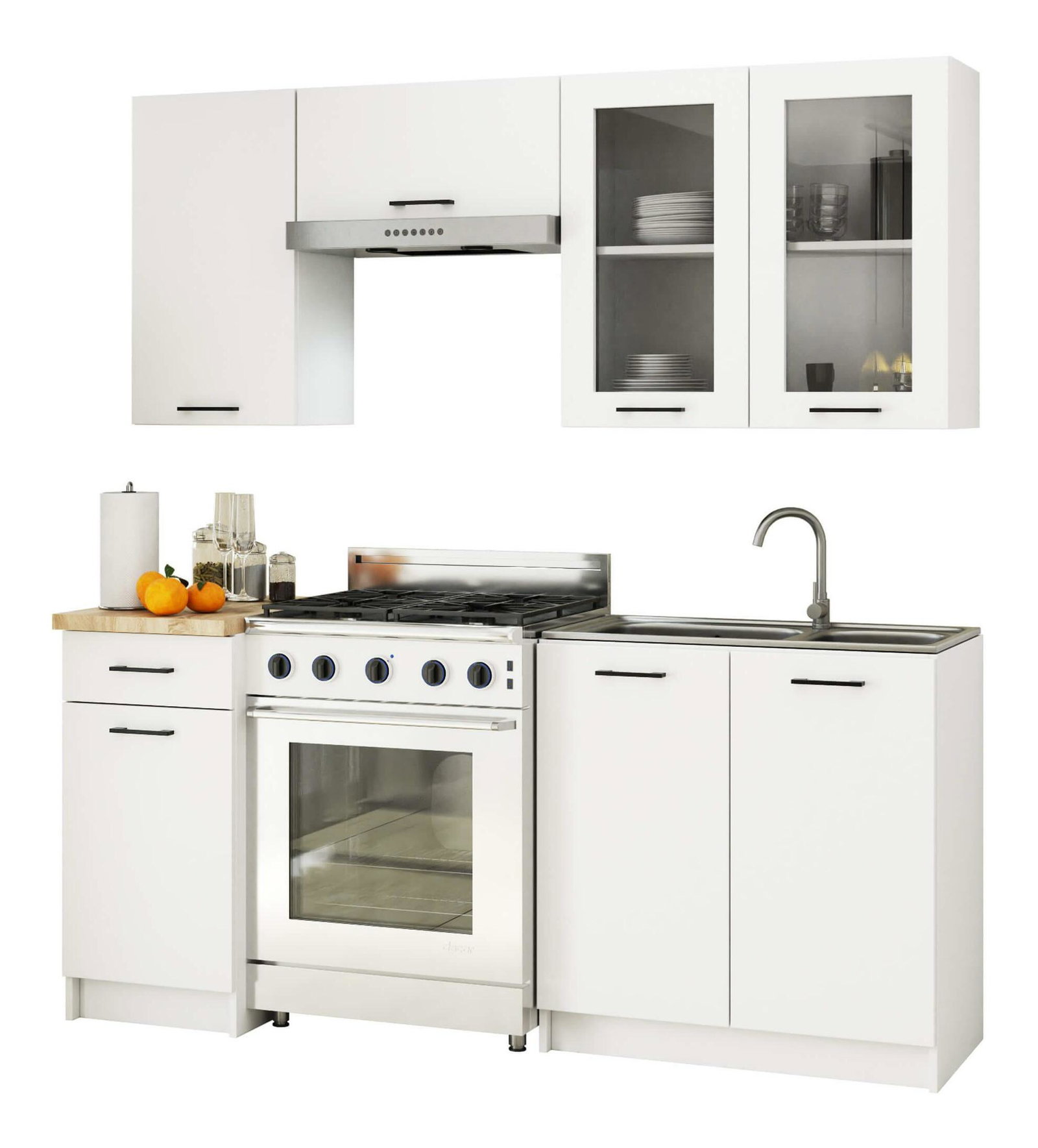 Kuchynská zostava 180 cm Ozara C (biela)