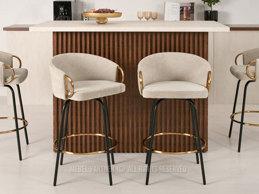 Scaun Carma H (crem + negru)