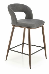 Barová stolička Haky (sivá + orech)