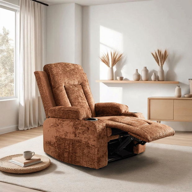 Masážne kreslo Banesto (hnedá) 