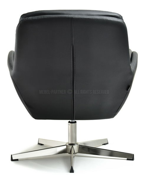 Fotelja Olef (crna + krom)