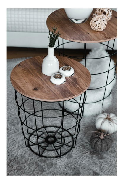 Set 2ks. konferenčných stolíkov Lilepe (borovica atlantická + čierna) 