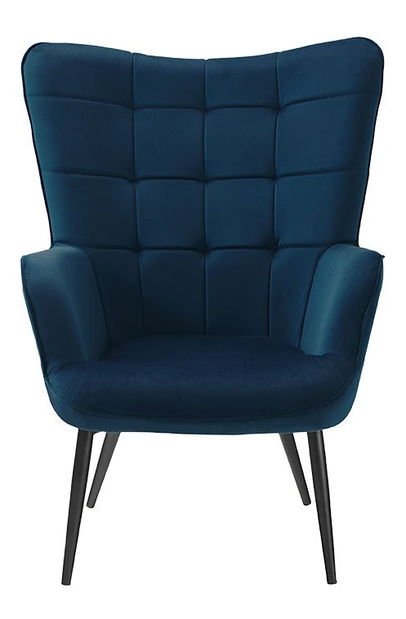 Fotoliu cu taburete Ralakin (albastru marin + Negru) 