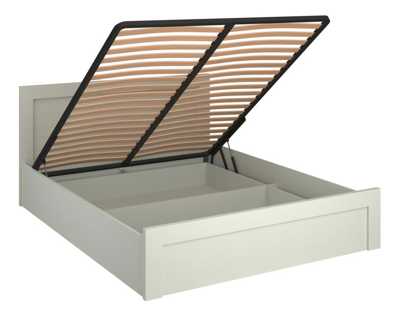 Bračni krevet 160 cm Kodro (kašmir + hrast evoke) (s podnicom) (s prostorom za odlaganje)