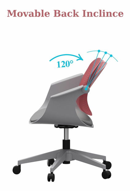 Kancelárska stolička Sissi (sivá + ružová)