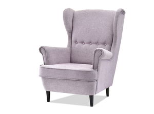 Kreslo ušiak Margis (púdrová + orech)