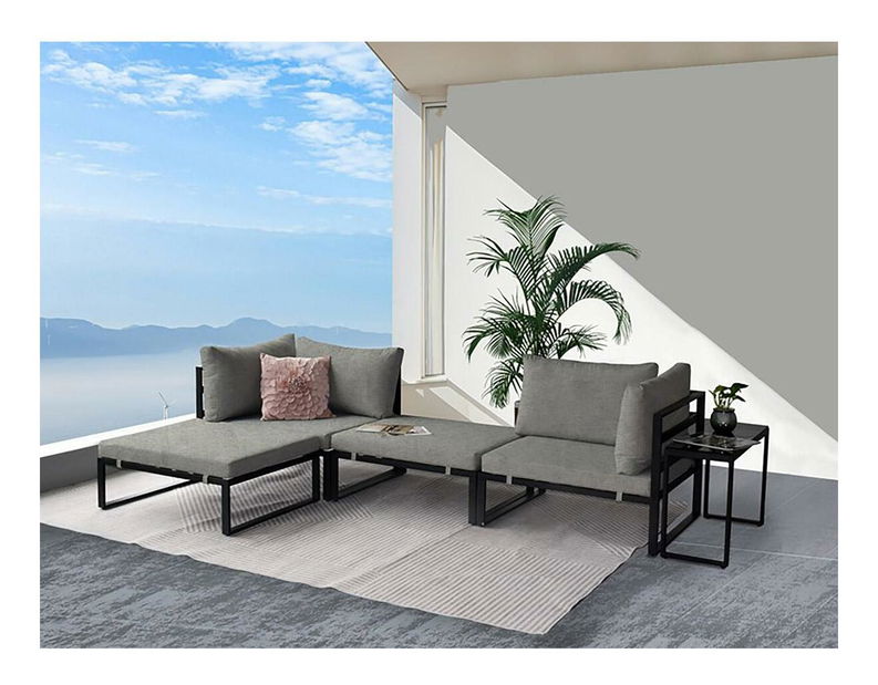 Vrtni set Adicionales (antracit + svijetlosiva) (za 4 osobe)