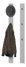Set 2 cuier perete Semplo SM 05 (Gri) 