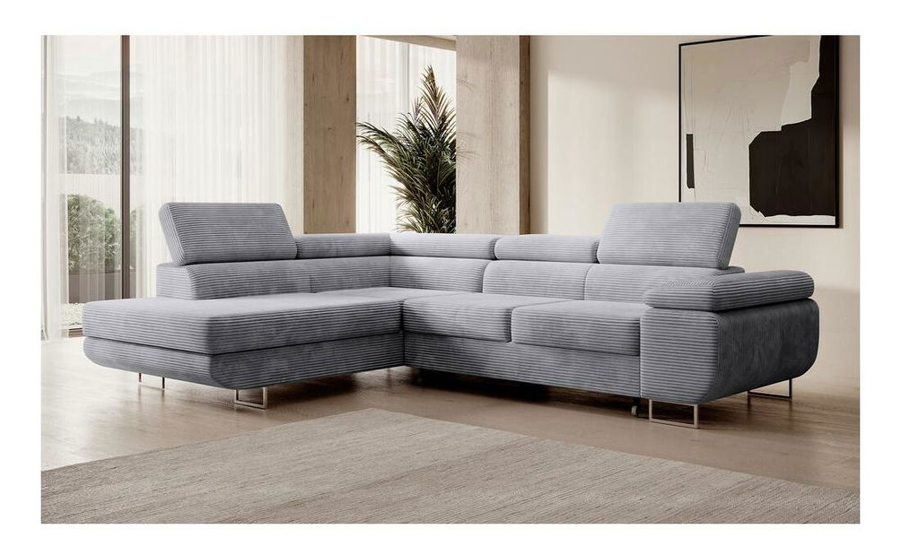 Colțar Stiletto (S) (gri deschis + argintiu)