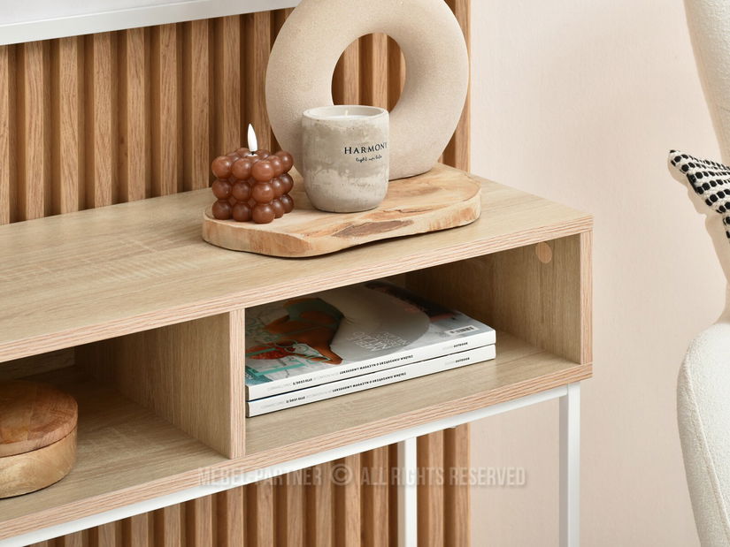 Konzolni stolić Frey (sonoma + bijela)