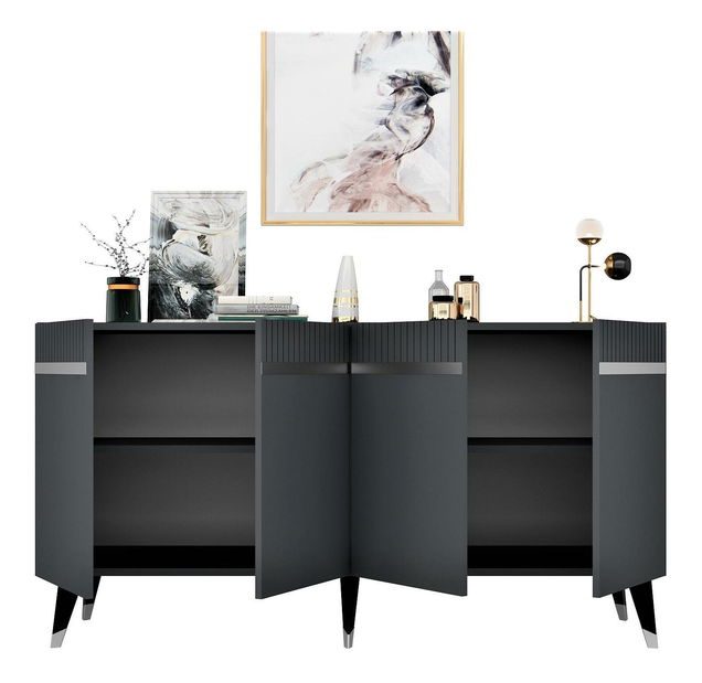 Skrinka Mekebu 2 (antracit + strieborná) 