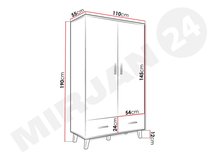 Gardrób Solara (fehér + sonoma tölgy)