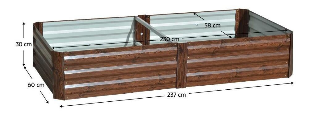 Ghiveci ridicat 6 Naipes (maro) 