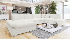 Kutna garnitura Calla (L) U (bijela)