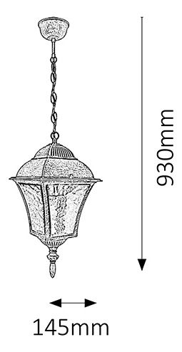 Vonkajšie svietidlo Toscana 8399 (antická strieborná)