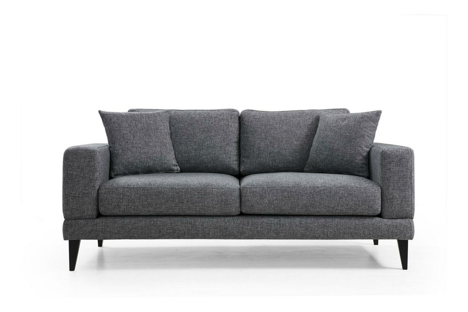 Kétszemélyes kanapé Noro (sötétszürke + fekete)