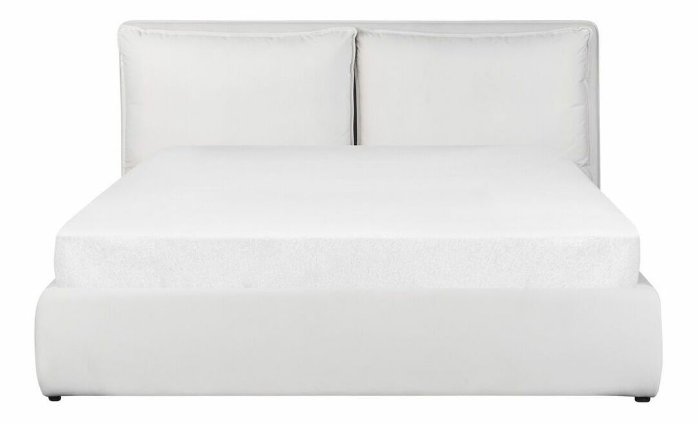 Manželská posteľ 160 cm Berit (biela) (s roštom) (s úl. priestorom)