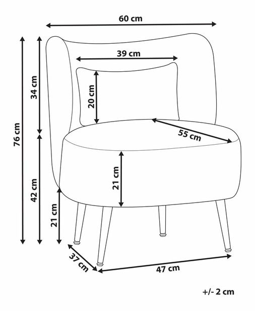 Kreslo Otsie (tmavozelená)