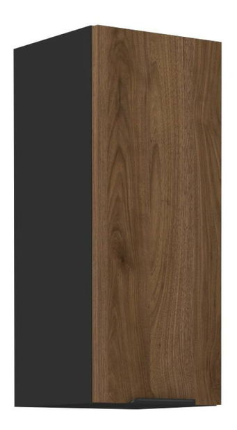 Felső konyhaszekrény Monzesa 30 G 72 1F (okapi dió + fekete) 