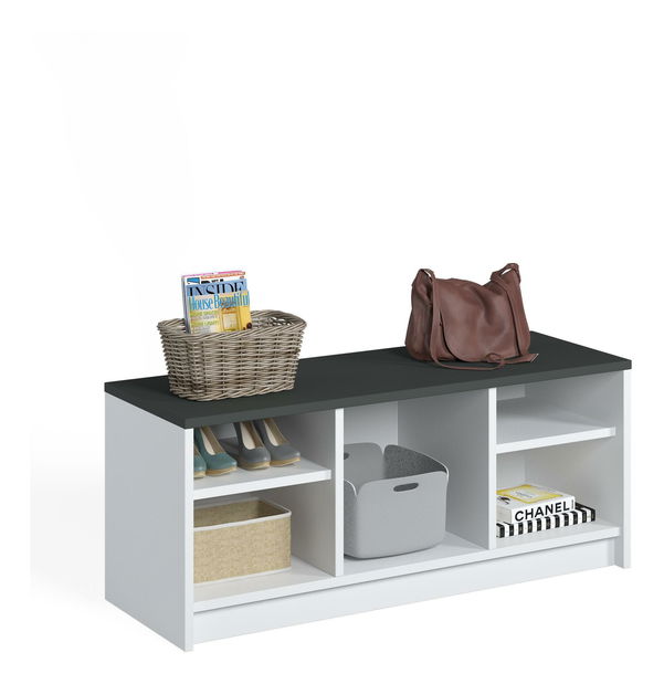 Cipőtároló Mikima 2 (fehér + antracit)