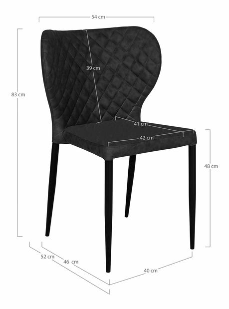 Jedálenská stolička Paria (čierna)