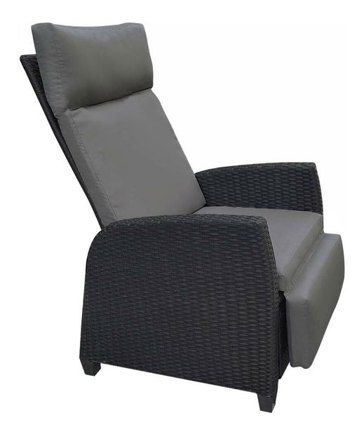 Kerti pozicionálható fotel Probamos (fekete + szürke) 