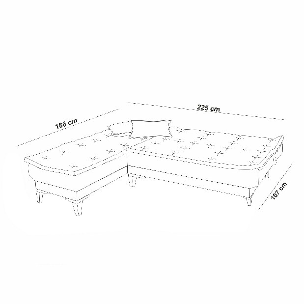 Kutna sofa na razvlačenje Syrma (zelena) (L)