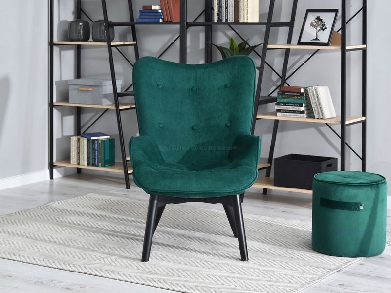 Kreslo Nutri (zelená + buk)