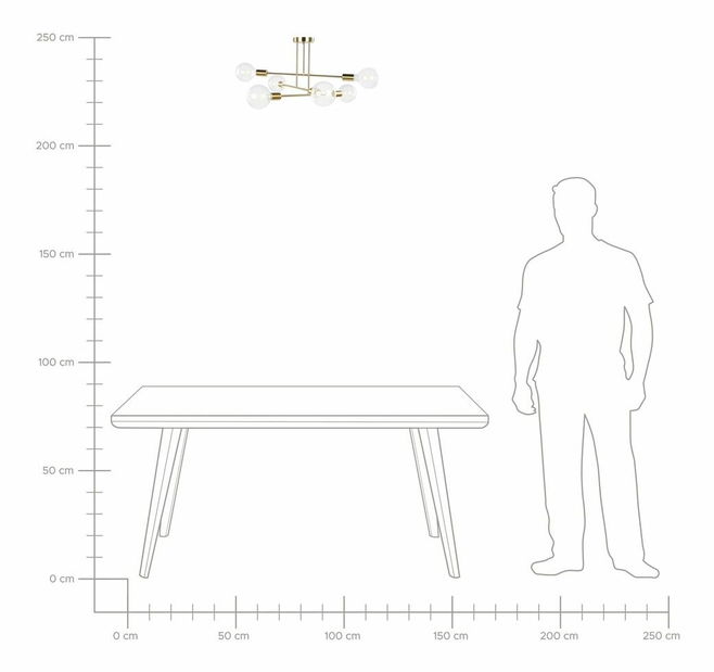 Mennyezeti lámpa Kidza (sárgaréz)