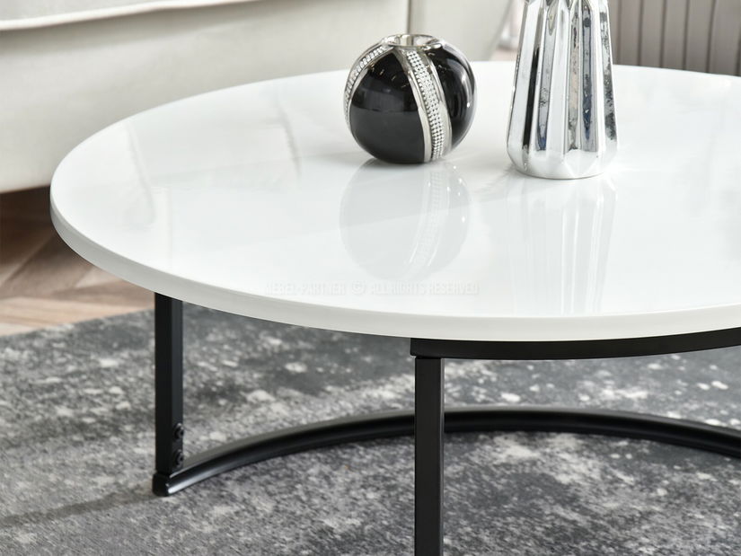 Dohányzóasztal Kolja Stolik Xl (fehér + fekete)