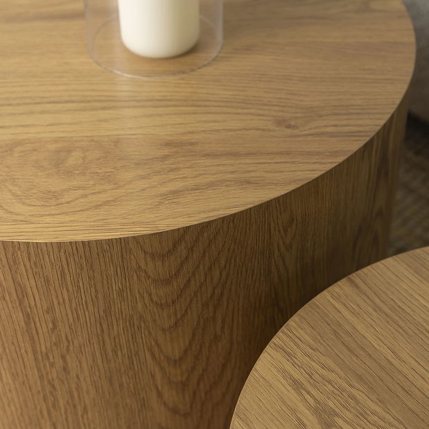 Dohányzóasztal szett (2 db.) Liloo (tölgy) 