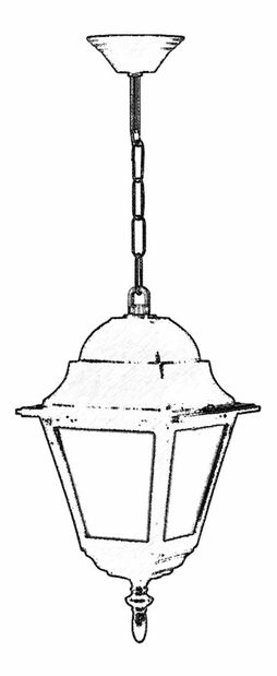 Lustră de exterior Bridget (Negru + alb)