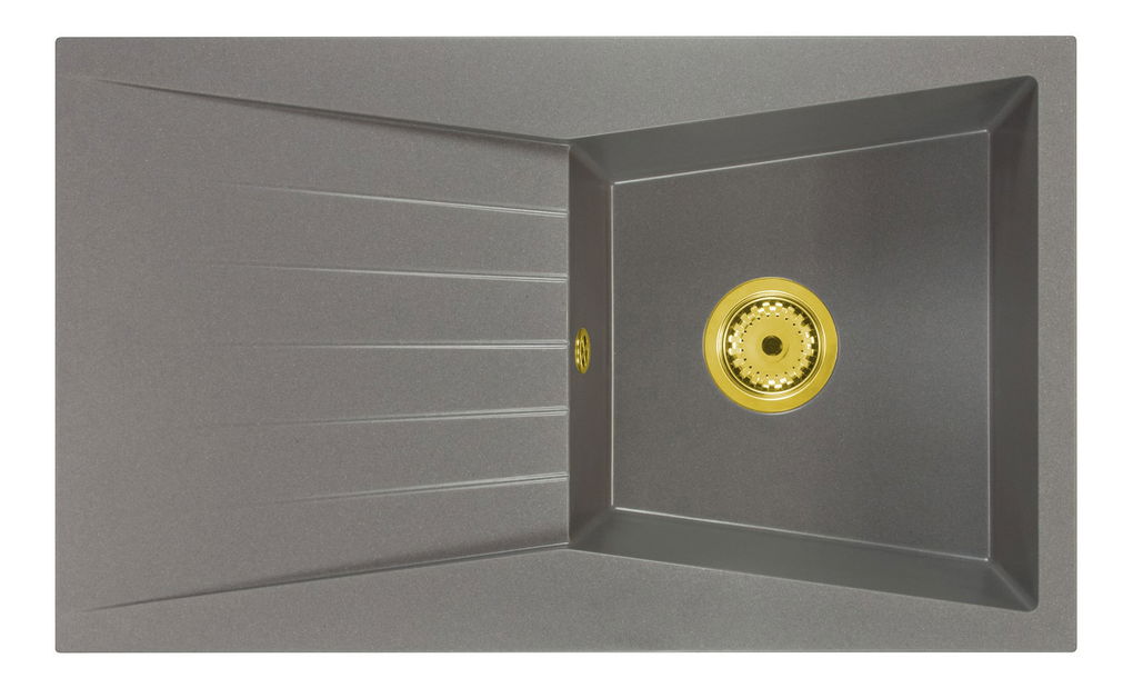 Kuhinjski sudoper Ragod (siva) (s 1 otvorom za bateriju) (L)