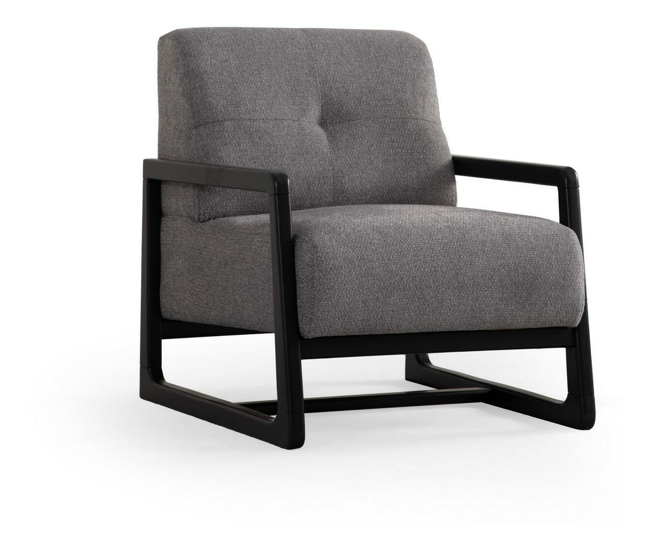 Kreslo Atonetta (svetlosivá + čierna)