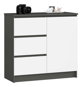 Komód Komeito (grafit + fehér)