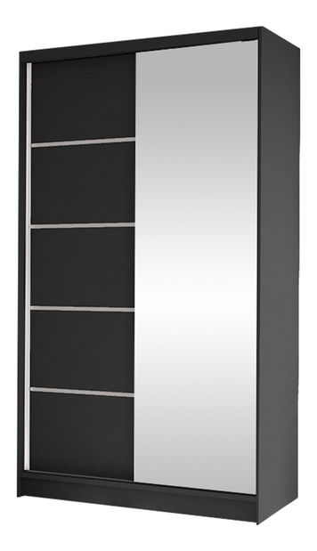 Ormar za garderobu Master III (crna + bijela)