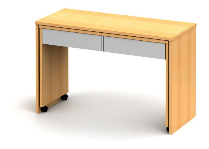 Rozkladací PC stolík Versal New buk + biela