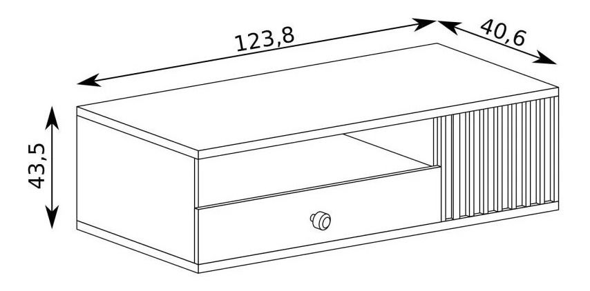 TV stolík/skrinka Claudi 07 (dub artisan)