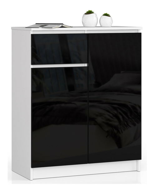 Komoda Kaveri (čierny lesk)