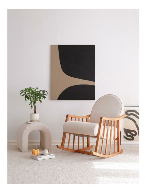 Fotoliu balansoar Kimmy (Alb)