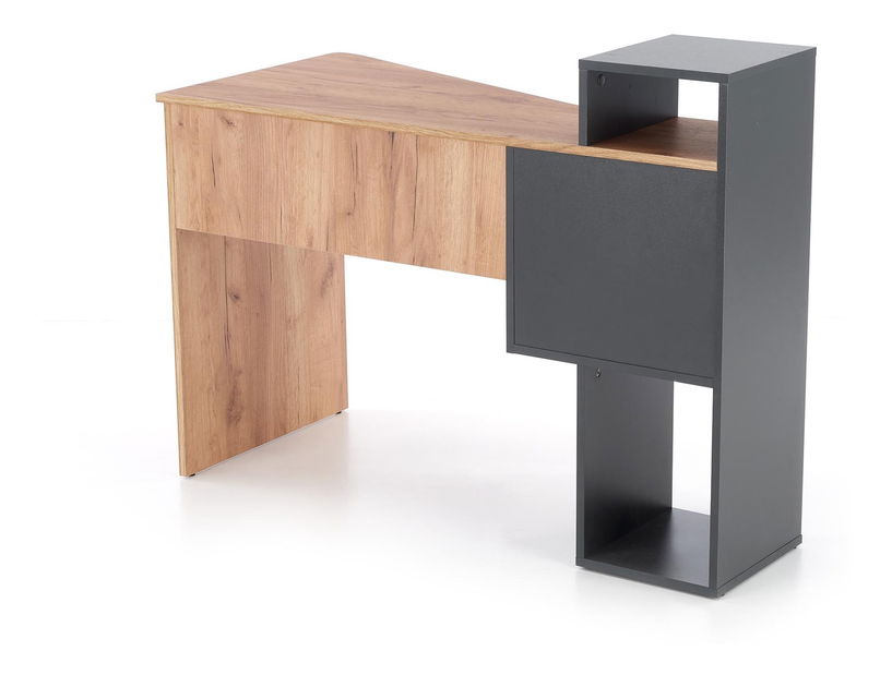 Masă PC Canor (antracit + stejar wotan)