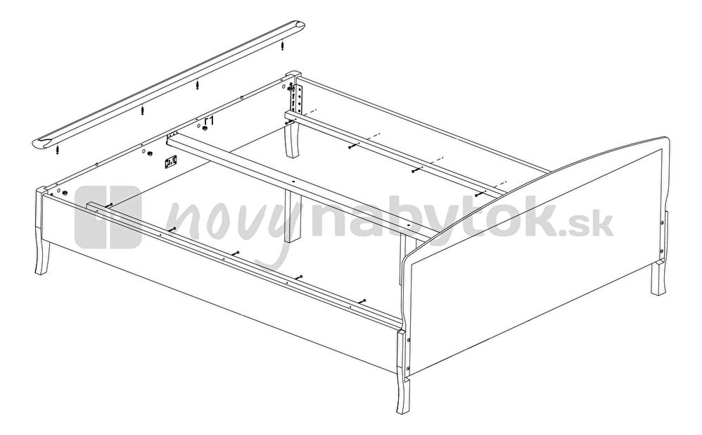 Manželská posteľ 160 cm BRW Orland LOZ/160 (Čerešňa orlando)