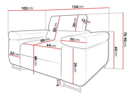 Fotel Terazuro 1 S (zöld) 