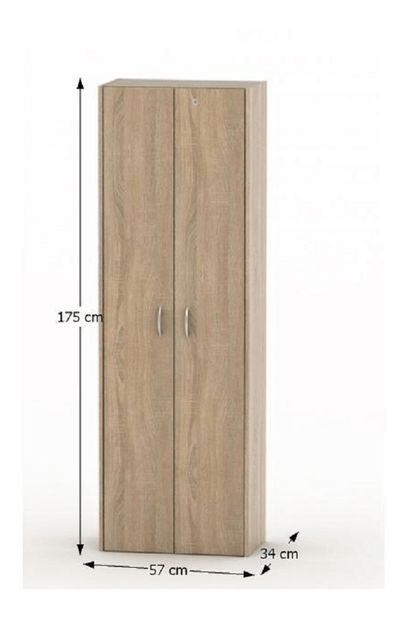 Ruhásszekrény Asista AS 006 tölgy sonoma *Kiárusítás