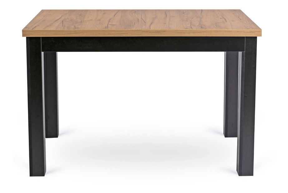 Masă sufragerie extensibilă Seguiremos (stejar craft auriu + negru) (pentru 4-6 persoane)