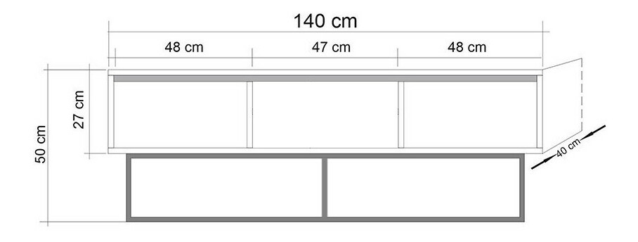 Masă TV/Dulap Maddame 1 140