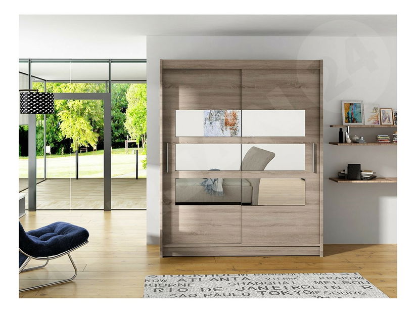 Skriňa s posuvnými dverami Primrose VII (trufel) (bez osvetlenia)