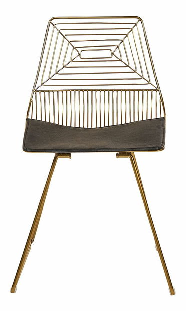 Set 2 ks jedálenských stoličiek Bricio (zlatá)